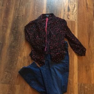 stoosh black and pink blazer/jacket size m